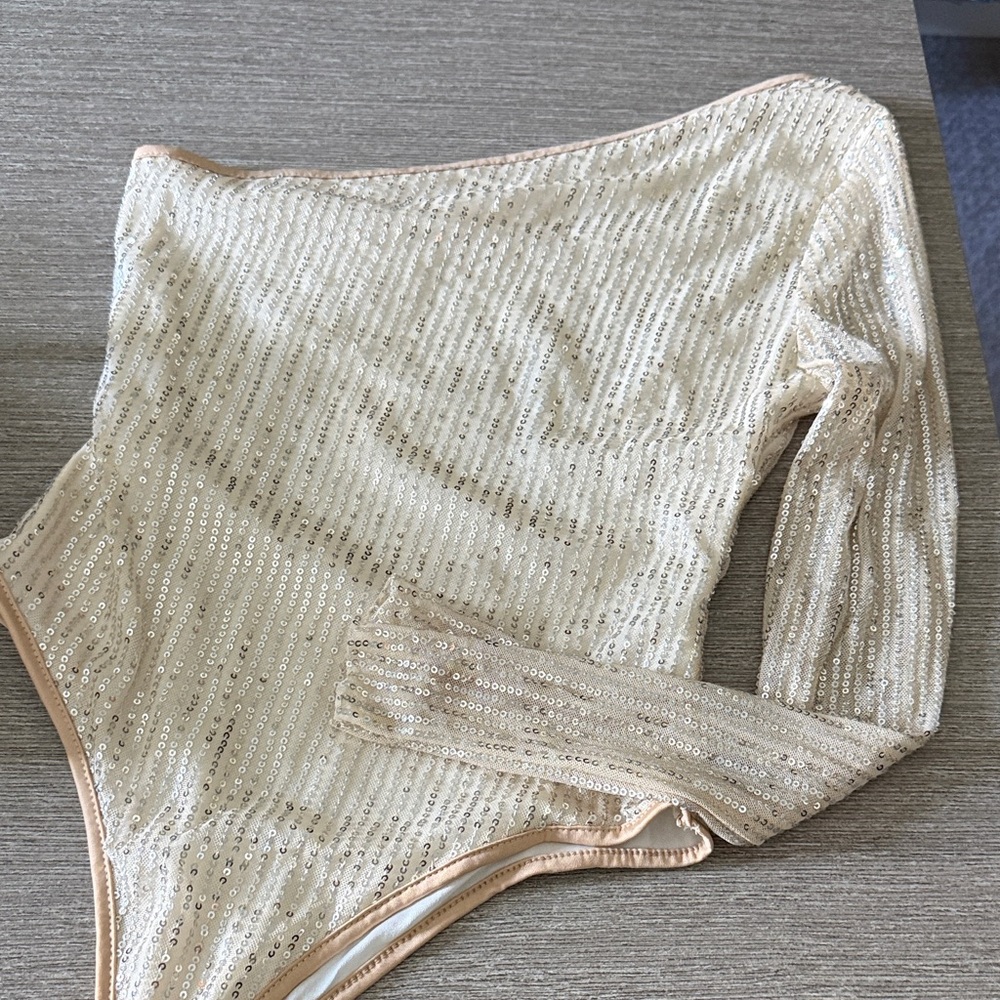 Sequin Long Sleeve Bodysuit